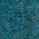 BA OM 1616 Aquamarine Bubbles Ocean Mandala Range Batik Fabric for Patchwork and Quilting