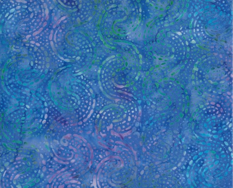 BA OM 1621 Aqua Blue Dots and Dashes Ocean Mandala Range Batik Fabric for Patchwork and Quilting