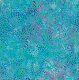 BA OM 1622 Aqua Blue Green Purple Rice Pattern Ocean Mandala Range Batik Fabric for Patchwork and Quilting