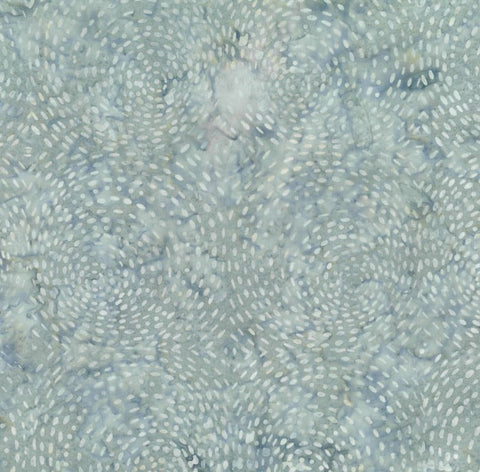 BA EU 1809 Eucalyptus Range Patterned Tone on Tone, Light Grey on Mid Grey Dashes in Circles Cotton for Patchwork and Quilting