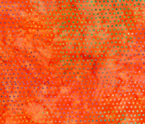 BA JS 1975 Jewel Spot Range - Orange Batik Fabric for Patchwork and Quilting