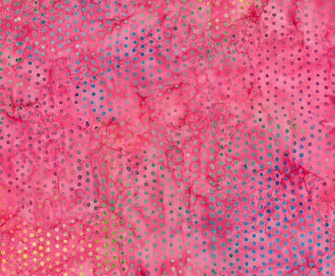 BA JS 1978 Jewel Spot Range- Pink Batik Fabric for Patchwork and Quilting