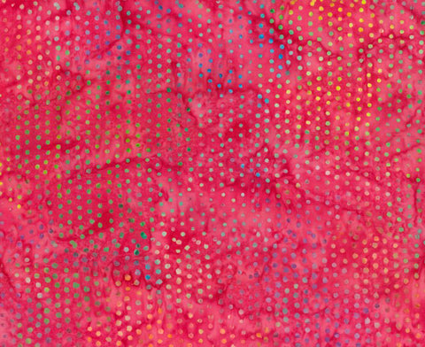 BA JS 1979 Jewel Spot Range- Hot Pink Batik Fabric for Patchwork and Quilting