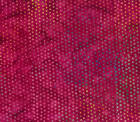 BA JS 1980Jewel Spot Range- Dark Pink Batik Fabric for Patchwork and Quilting