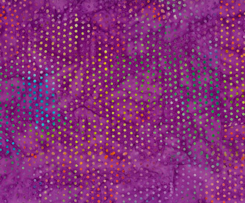 BA JS 1981 Jewel Spot Range- Mid Purple Batik Fabric for Patchwork and Quilting