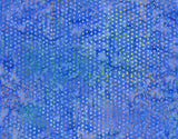 BA JS 1983 Jewel Spot Range- Mid Blue Batik Fabric for Patchwork and Quilting