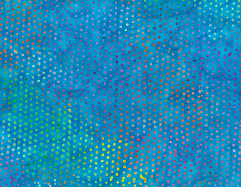 BA JS 1984 Jewel Spot Range- Turquoise Blue Batik Fabric for Patchwork and Quilting