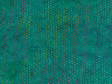 Teal Green Spotted Batik Cotton Fabric