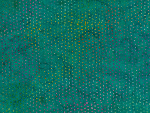 BA JS 1987 Jewel Spot Range- Mid Teal Green Batik Fabric for Patchwork and Quilting