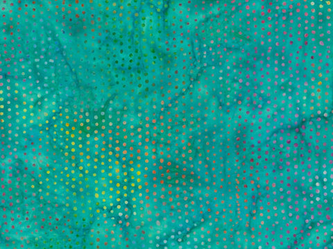 BA JS 1989 Jewel Spot Range- Dark Aqua Batik Fabric for Patchwork and Quilting