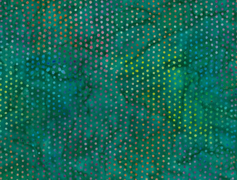 BA JS 1992Jewel Spot Range- Dark Green Batik Fabric for Patchwork and Quilting