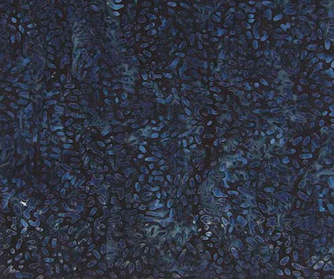 BB-8100-649 Batik Navy Blue Rice Grains on Indigo Cotton for Quilting