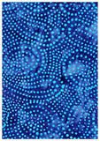 CAB A10 Turquoise Dots in Swirls on Purple Batik Cotton