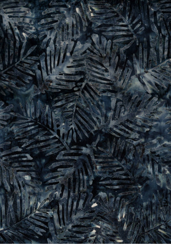 A14   Grey Blue Leaves on Dark Blue