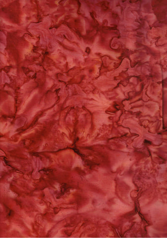 AT 124A Lava Solid Spice Batik Fabric Patchwork and Quilting