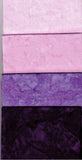 AT 196 Purple Musk [4 Pack] Batik Fabric Patchwork and Quilting