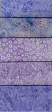 AT 197 Purple Mauve Prints with 1 co-ordinating Fat Quarters [5 Pack ] Batik Fabric Patchwork and Quilting