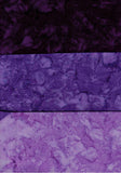 AT 198 Dark Purple Mauve 25cm Width of Fabric [3 Pack ] Batik Fabric Patchwork and Quilting