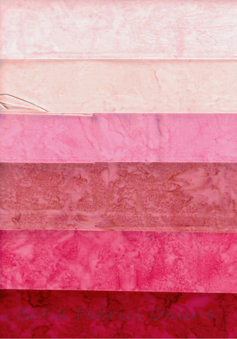 AT FQ6-0202 Pink Fat Quarter Set [6 Set]