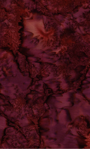 AT 128 H Dark Purple Brown Tonal Batik Fabric for Patchwork and Quilting