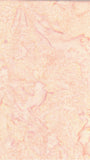 A close-up of a pale peach and pink marbled cotton batik fabric.