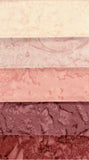 collection of 5 apricot brown toanl batik cotton fabric
