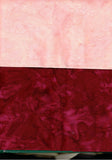 AT HM2-0201 Bundle 2 Half Meters Apricot,Burgundy Tonals  Batik Cotton Fabric