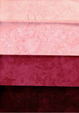 AT HM4 0201 Bundle 4 Half Meters Apricot to Burgundy Tonals  Batik