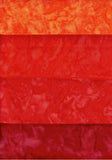 AT SQ4-0201 Orange [4 Pack] Skinny Quarters 1 Meter Total Batik Fabric Patchwork and Quilting