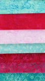 SBFQE7GS-12 bundle of 7 batik fabrics fat quarter or eighth size