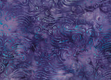 BA MA 1760 Majestic Range Aqua, Blue, Lines and Swirls on Purple Batik Cotton