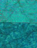 BA F2 Spot-14 Teal Tonal and Spot Bundle of 2 Fat Quarters Batik Cotton