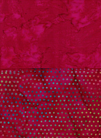 BA F2 Spot-15 Deep Red Tonal and Spot Bundle of 2 Fat Quarters Batik Cotton
