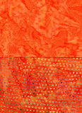 BA F2 Spot-7 Mid Orange Tonal and Spot Bundle of 2 Fat Quarters Batik Cotton