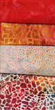 BA OP FQ4 Orange Four Co-ordinating Fat Quarters Opal Range