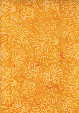 BA AU 1818 Sunset Range Patterned Tone on Tone, Gold Floral, Cotton for Patchwork and Quilting