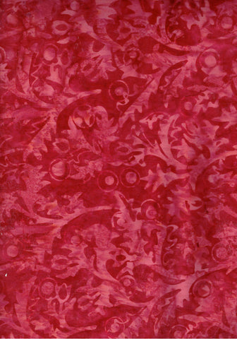 BA AU 1822 Sunset Range Patterned Tone on Tone, Orange Red coloured Floral, Cotton for Patchwork and Quilting