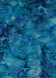 PREMIUM QUILT BACK BA 108 1784 Turquoise Blue Purple Dolphins