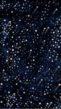 BA 2238 Dark Indigo Blue Black with White Random Spots Cotton Batik Fabric
