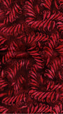 BAAL 001 Red Leaves on Burgundy Cotton Batik Fabric Bulk Discount 1M Piece