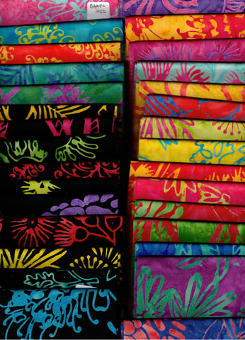 PPSFQ30 BAAL Fat Quarters Batik Australia Wildflower Range, 7.5M Batik Fabric
