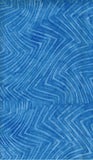 Blue and white zigzag patterned batik cotton fabric