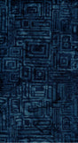 BA DP 2068 Navy Blue on Indigo Blue Geometric Pattern Designer Palette Range Cotton Batik Fabric