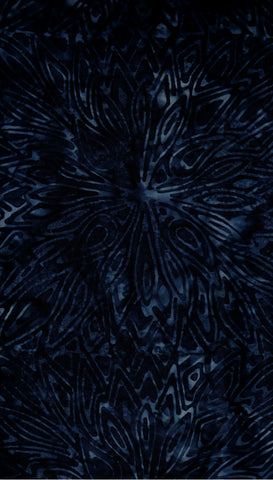 BA DP 2069 Navy Blue on Indigo Blue Geometric Floral Pattern Designer Palette Range Cotton Batik Fabric