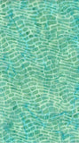 BA EU  1811 Eucalyptus Range Patterned Tone on Tone, Green with Aqua Wavy Tiles, Cotton for Patchwork and Quilting
