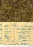 SBFQ2-2 Stash Builder Coordinating Floral Prints Green [2 Fat Quarters] Batik Fabric Patchwork and Quilting (Copy)