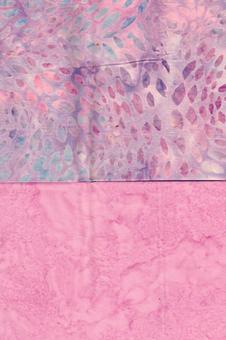 BA F2 Tex-5 Stash Builder Co-ordinating Textured Mid Mauve Pink Print with Tonal [2 Fat Quarters] Batik Fabric Patchwork and Quilting