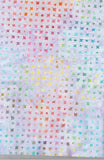 BA FF 1267 Pale Lavender Background with Multicoloured Dots and Crosses Cotton Batik Fabric