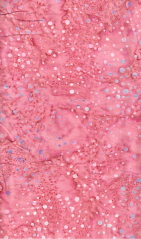 BA GY 2413 Galaxy Range Mid Pink with Soft Aqua, Blue  and Yellow Random Dots Batik Cotton for Patchwork and Quilting