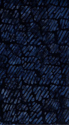 BA IN 2440 Indigo Range Dark Tiled Pattern Batik Cotton for Patchwork and Quilting